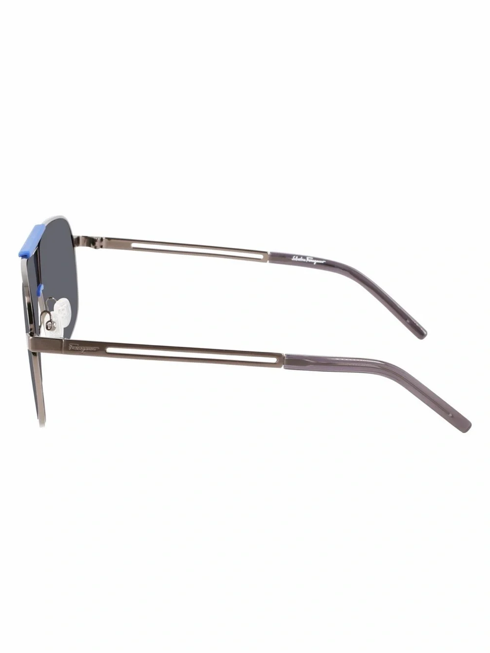 New Salvatore Ferragamo SF292S 029 Black Frame Sunglasses Blue Bridge Authentic